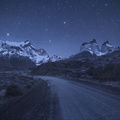 Night sky with mountains, Torres del Paine National Park, Chile - Yuri Beletsky